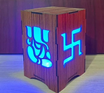 10 Watt Wooden Swastik Night LED Lamp