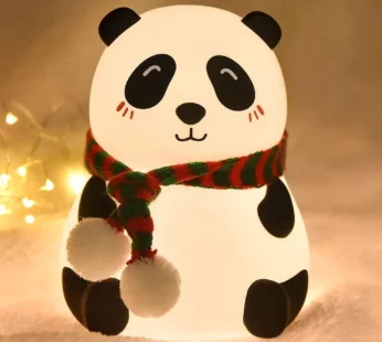 Portable Cute Panda Night Light for Kids, Nursery Silicone Night Light