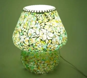 Green Mosaic Crackle Glass Luxuriate Table Lamp, LED